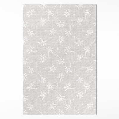 Vinylový koberec Jemné boho sedmikrásky na tkanině