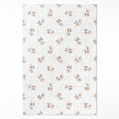 Vinylový koberec Drobné kvítky na tkanině boho