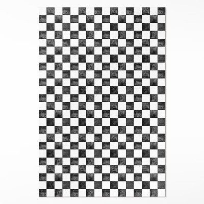 Vinylový koberec Kamenná šachovnice monochromatická