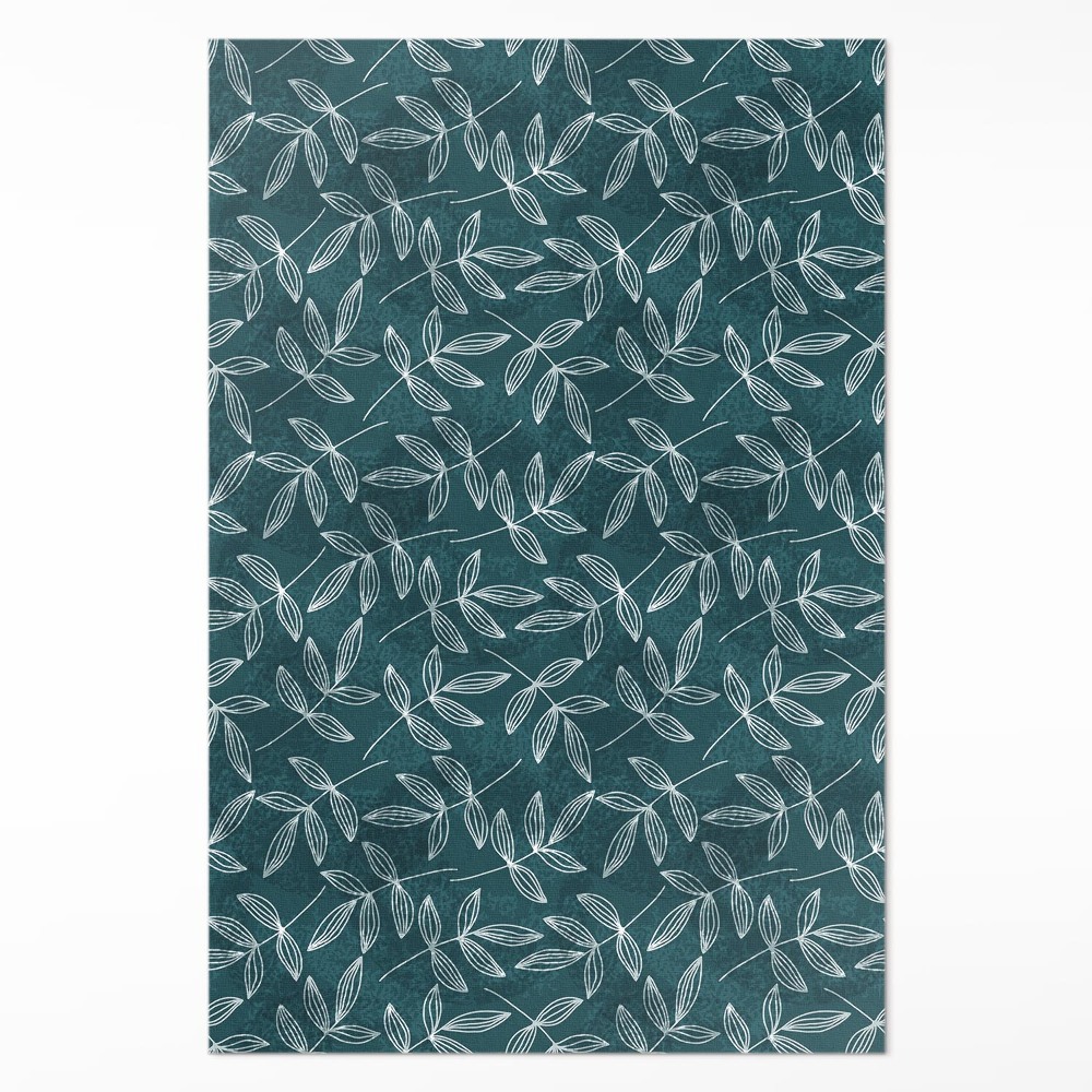 Vinylový koberec Minimalistické větvičky s listy boho