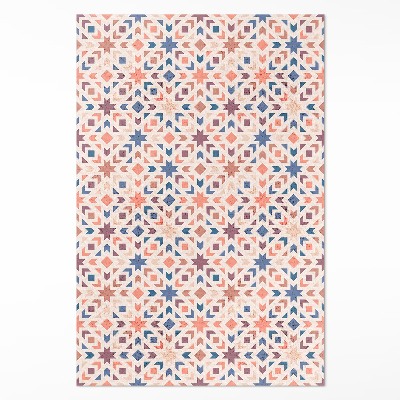 Vinylový koberec Pastelové hvězdy a šípy vintage vzor