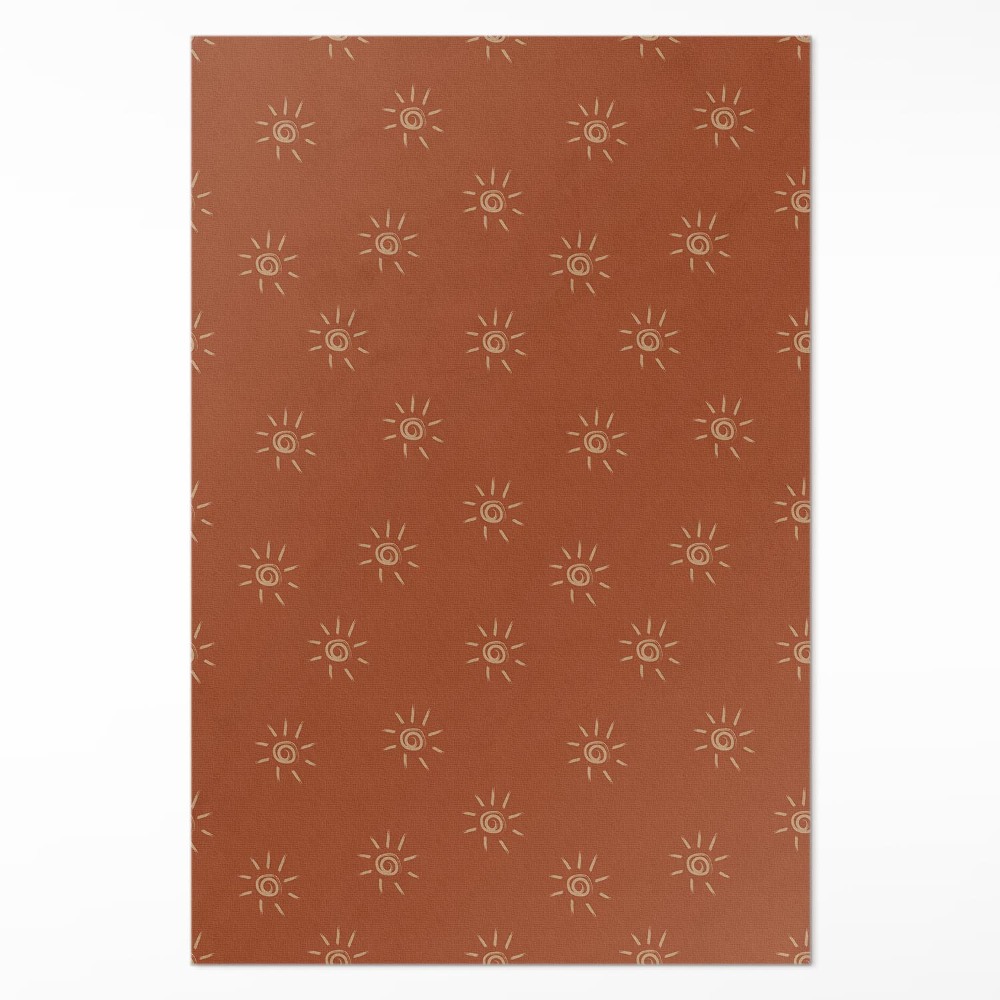 Vinylový koberec Vzor slunce styl boho vintage