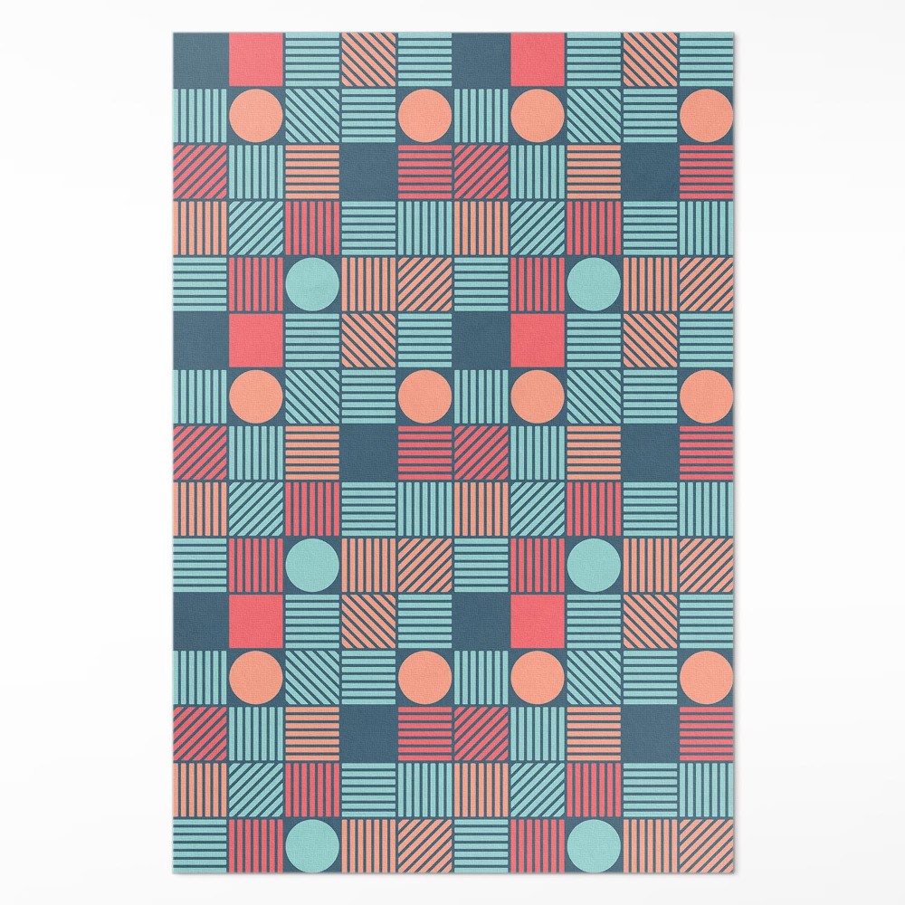 Vinylový koberec Retro vintage geometrický vzor