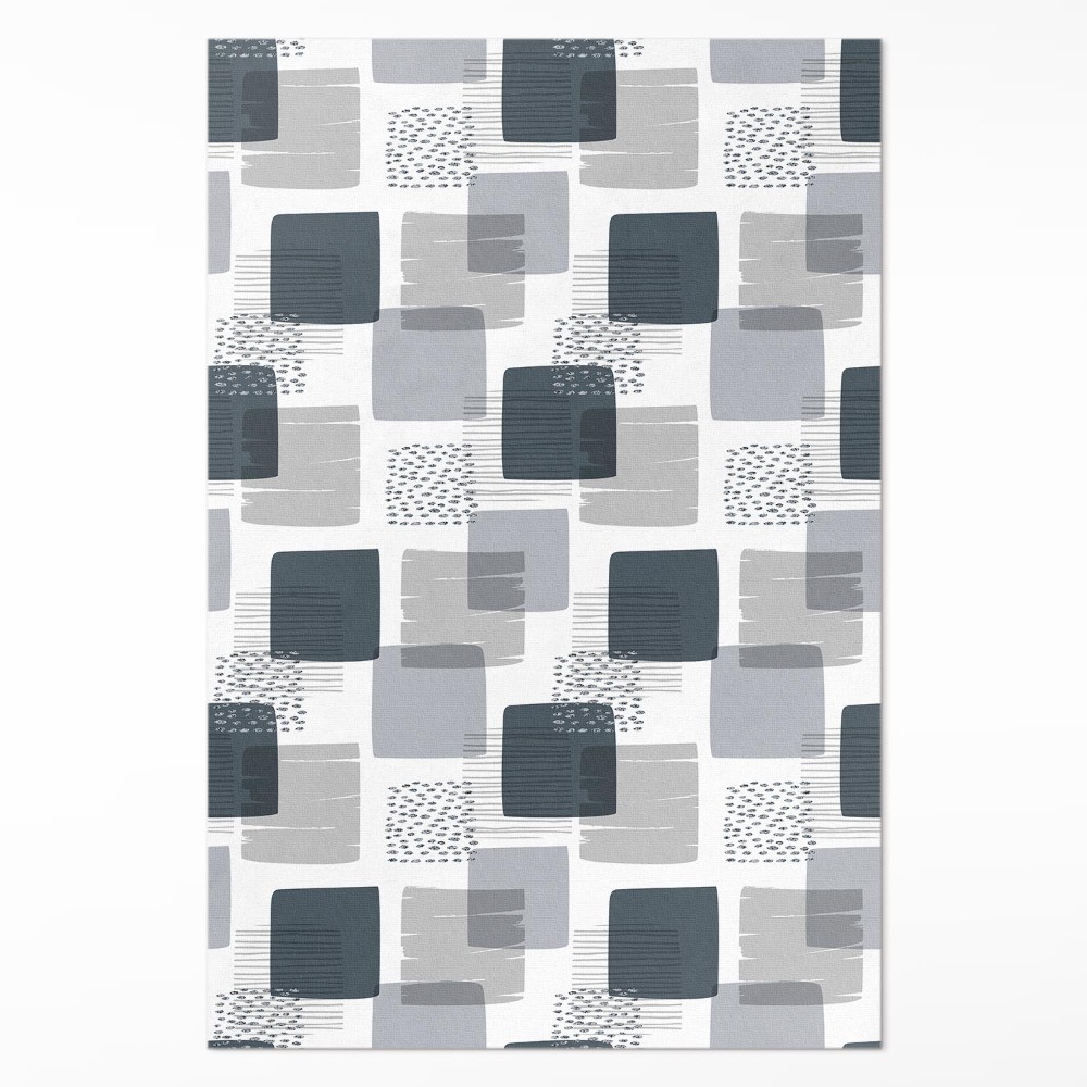 Vinylový koberec Malované čtverce retro