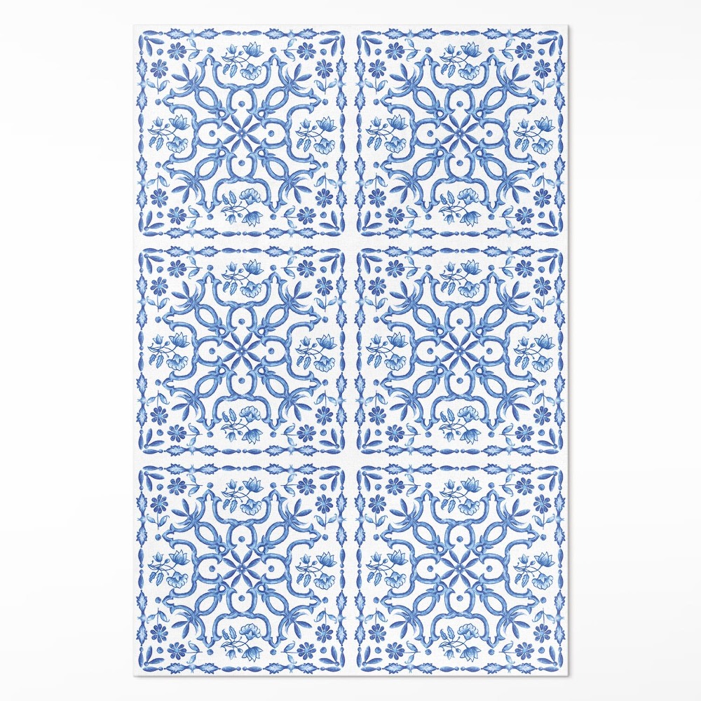 Vinylový koberec Dekorativní dlaždice rostlinný ornament