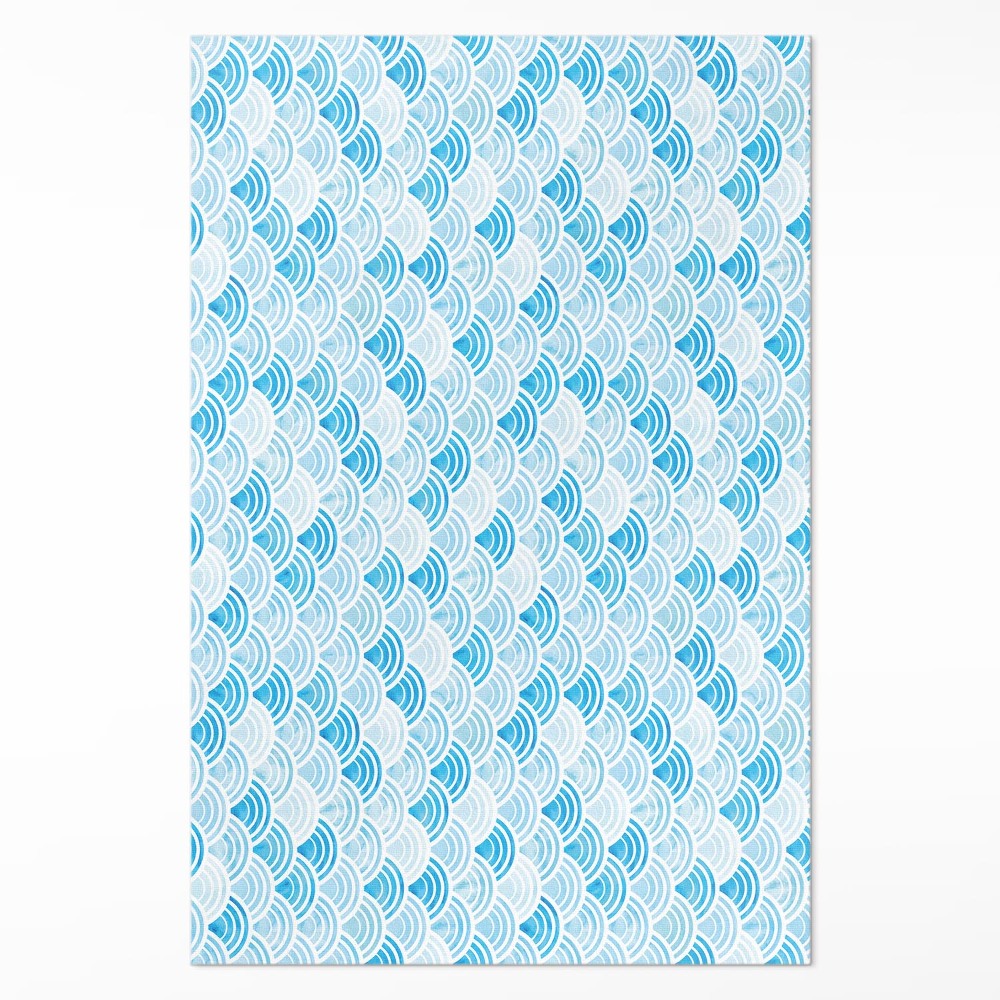 Vinylový koberec Akvarelové vlny vzor v asijském stylu