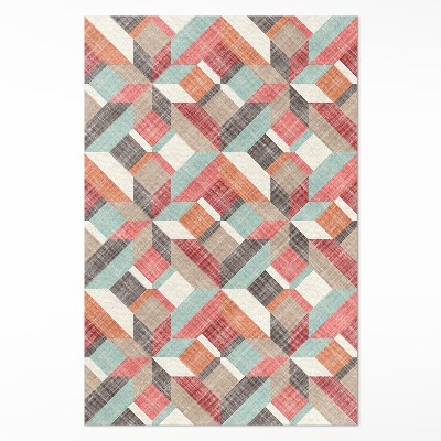 Vinylový koberec Opotřebovaný geometrický vzor