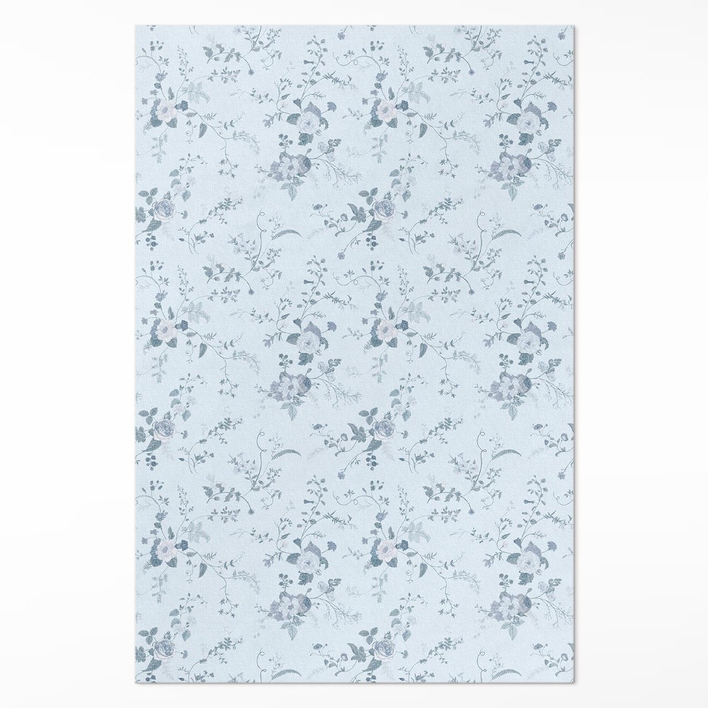 Vinylový koberec Malované jemné květiny na louce