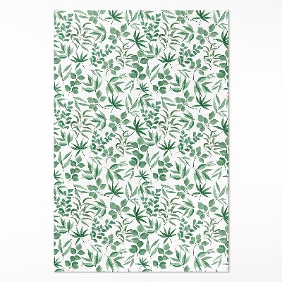 Vinylový koberec Akvarelové lístky v jemném stylu