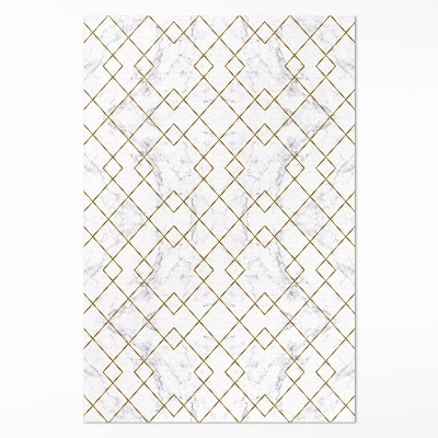 Vinylový koberec Kosočtverce na světlém mramoru