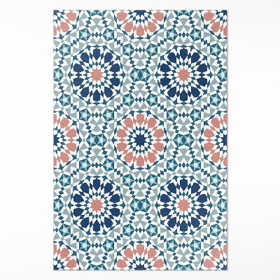 Vinylový koberec Kaleidoskop pastelový geometrický vzor