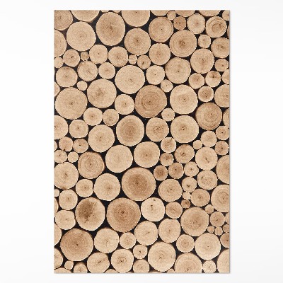 Vinylový koberec Kmeny stromů dřevěné kolíky