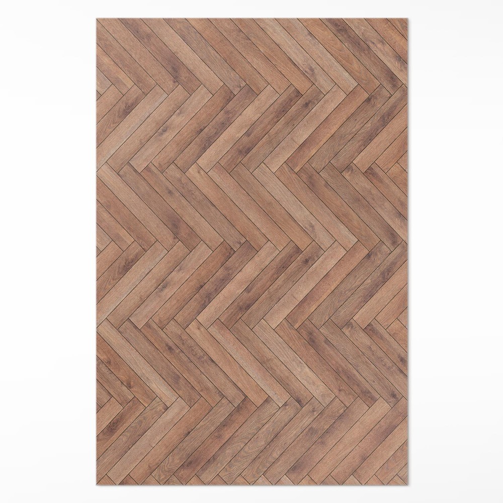 Vinylový koberec Stylová rybí kost dřevěné parkety