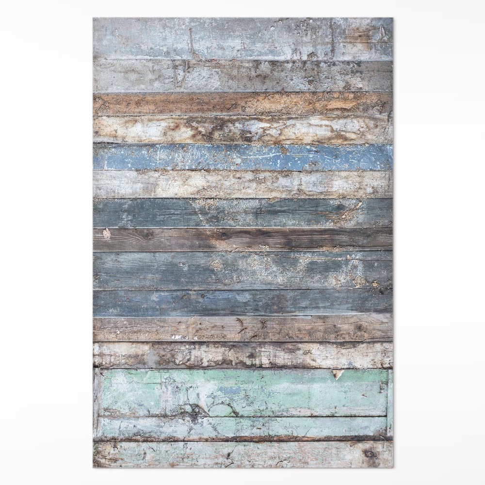 Vinylový koberec Obroušené dřevěné desky vintage