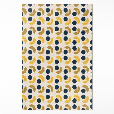 Vinylový koberec Drobné květiny a listy pravidelný vzor