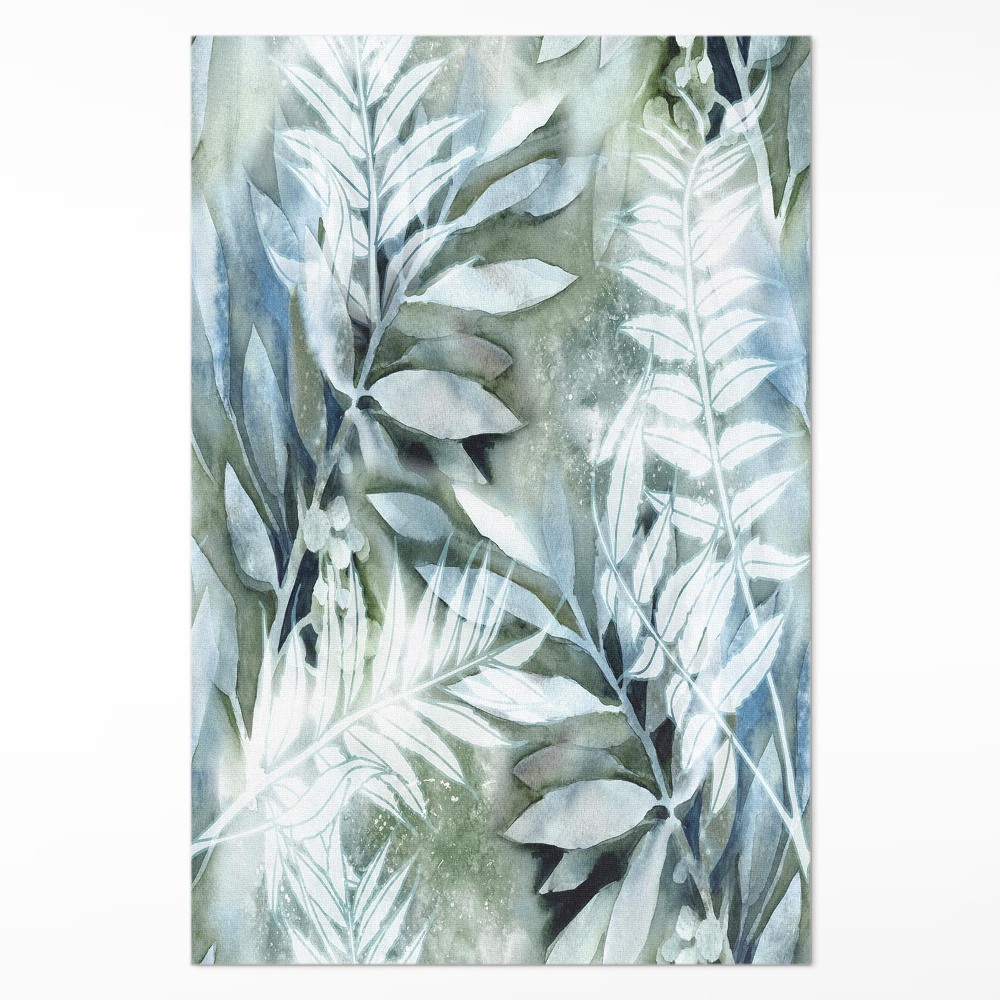 Vinylový koberec Akvarelové listy jemné větvičky