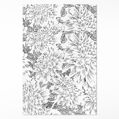 Vinylový koberec Skica květin stylová louka