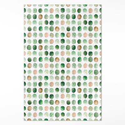 Vinylový koberec Akvarelové tečky malovaná kola boho