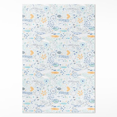 Vinylový koberec Divoké květiny v pastelových barvách