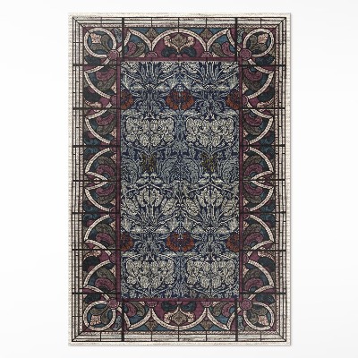 Vinylový koberec Gotické červené vitráže