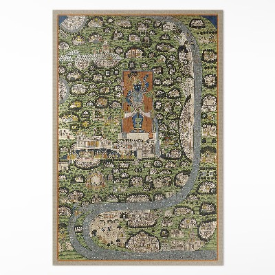 Vinylový koberec Indie z ptačí perspektivy