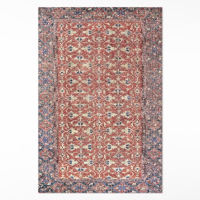 Vinylový koberec Velmi starý červený a modrý vzor