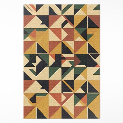 Vinylový koberec Geometrická barevná abstrakce retro