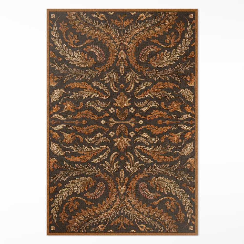 Vinylový koberec Orientální rostlinný ornament vintage