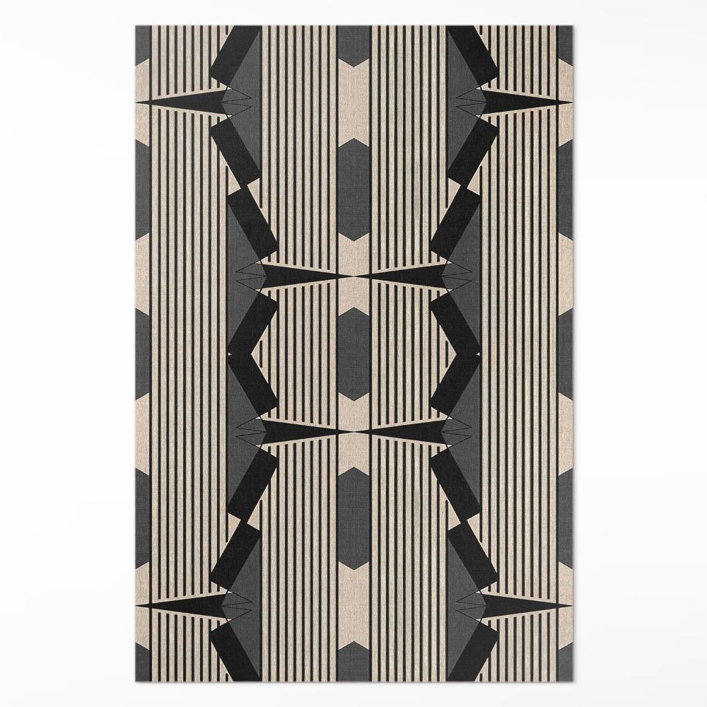 Vinylový koberec Lineární kompozice ve vintage stylu