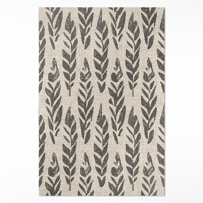 Vinylový koberec Boho malované listy ve vintage stylu