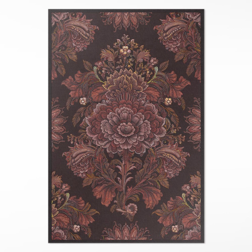 Vinylový koberec Květinová kompozice vintage ornament