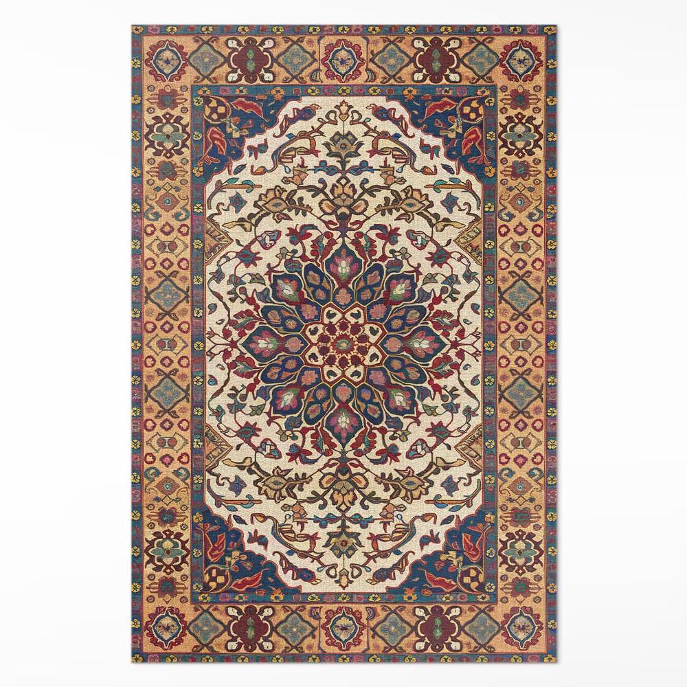 Vinylový koberec Ozdobný rostlinný ornament turecký styl