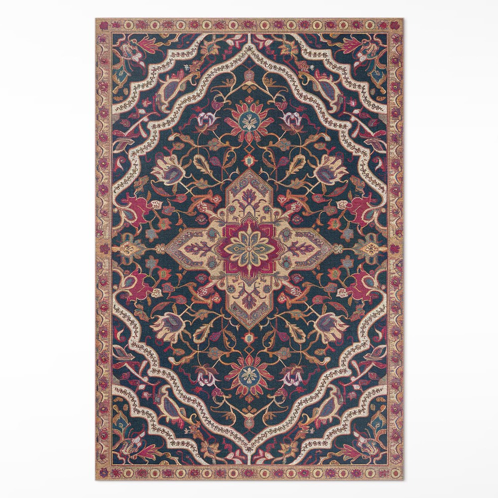 Vinylový koberec Bohatý rostlinný ornament v tureckém stylu