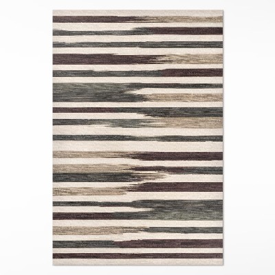 Vinylový koberec Malované pruhy boho v pastelových barvách