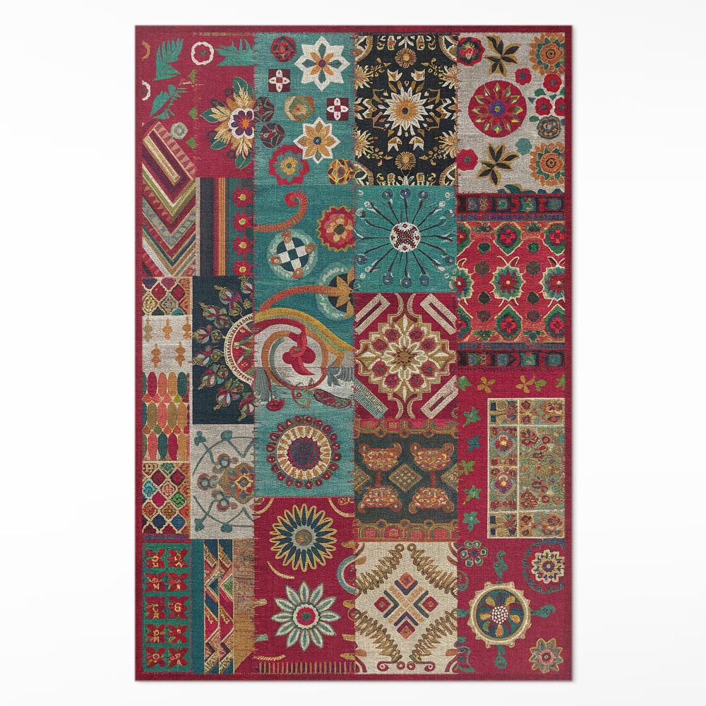 Vinylový koberec Barevný patchwork vzor v perském stylu