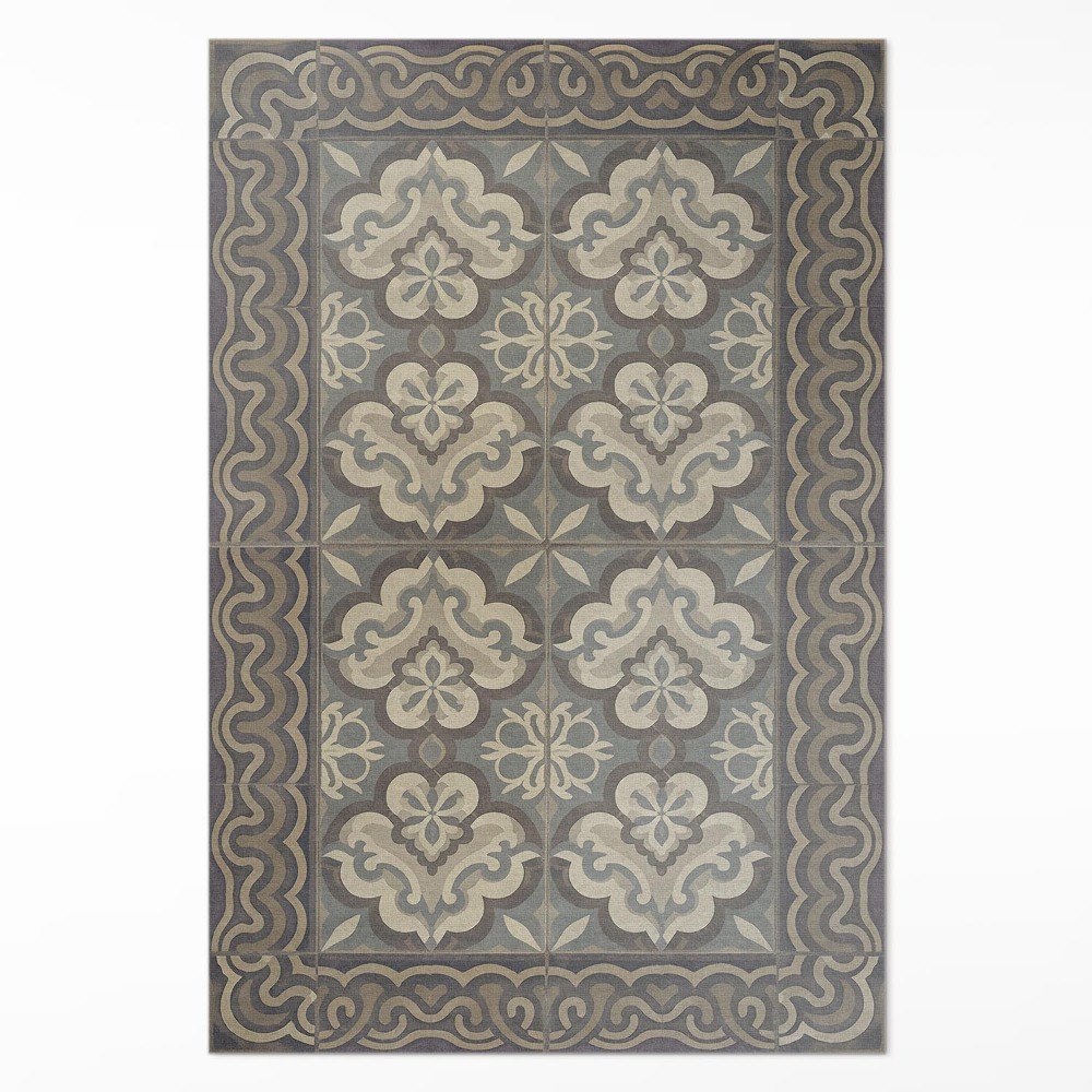 Vinylový koberec Rustikální geometrie na vintage dlaždicích