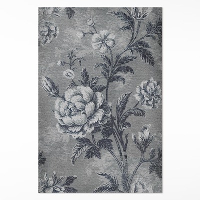 Vinylový koberec Zemitá tonalita s botanickým vzorem