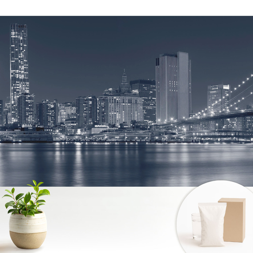 Tapeta do obývacího pokoje s nočním panoramatem města