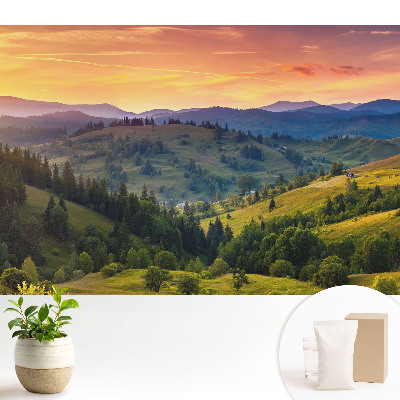 Tapeta do obývacího pokoje s motivem malebných horských kopců