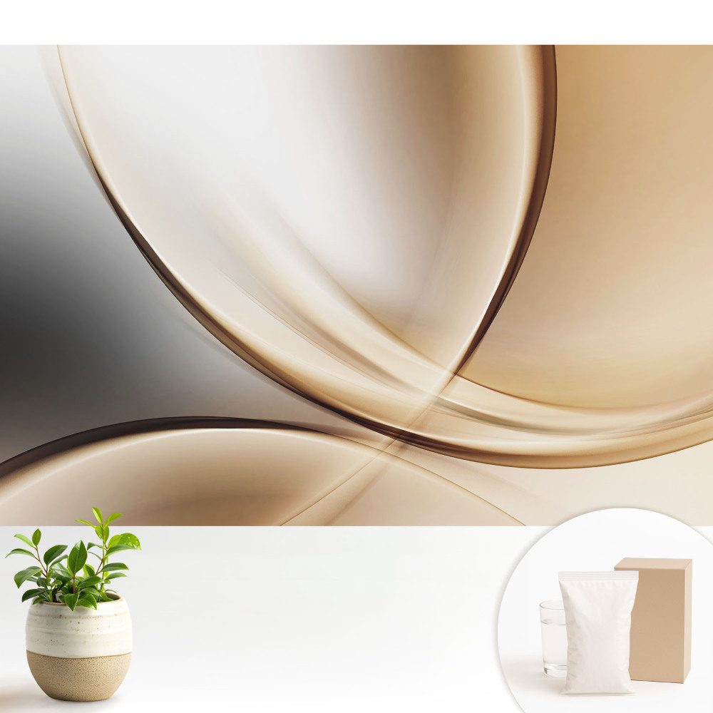 Tapeta s elegantní abstrakcí oblouků a křivek