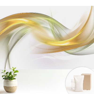 Tapeta do obývacího pokoje s jemnými vlnitými liniemi v pastelových odstínech