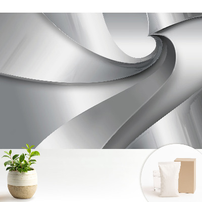 Tapeta Moderní, dynamické spirály v odstínech šedé