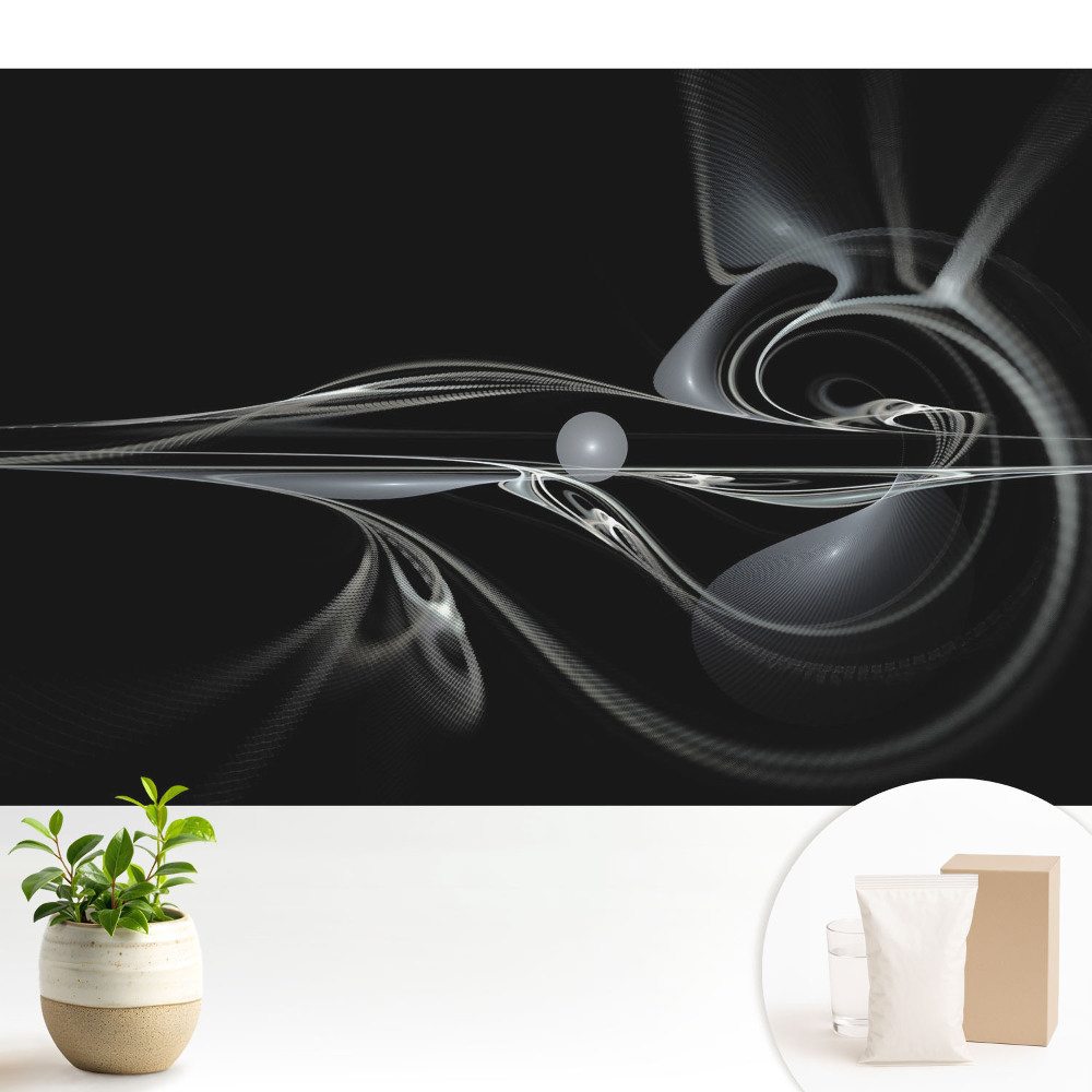 Tapeta na zeď s moderním abstraktním motivem plynulých linií