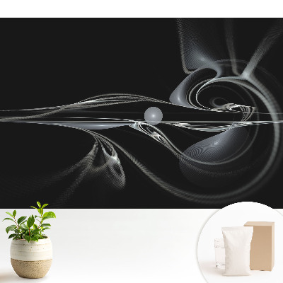 Tapeta na zeď s moderním abstraktním motivem plynulých linií