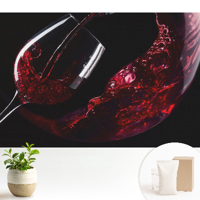 Tapeta se sklenicí vířícího vína