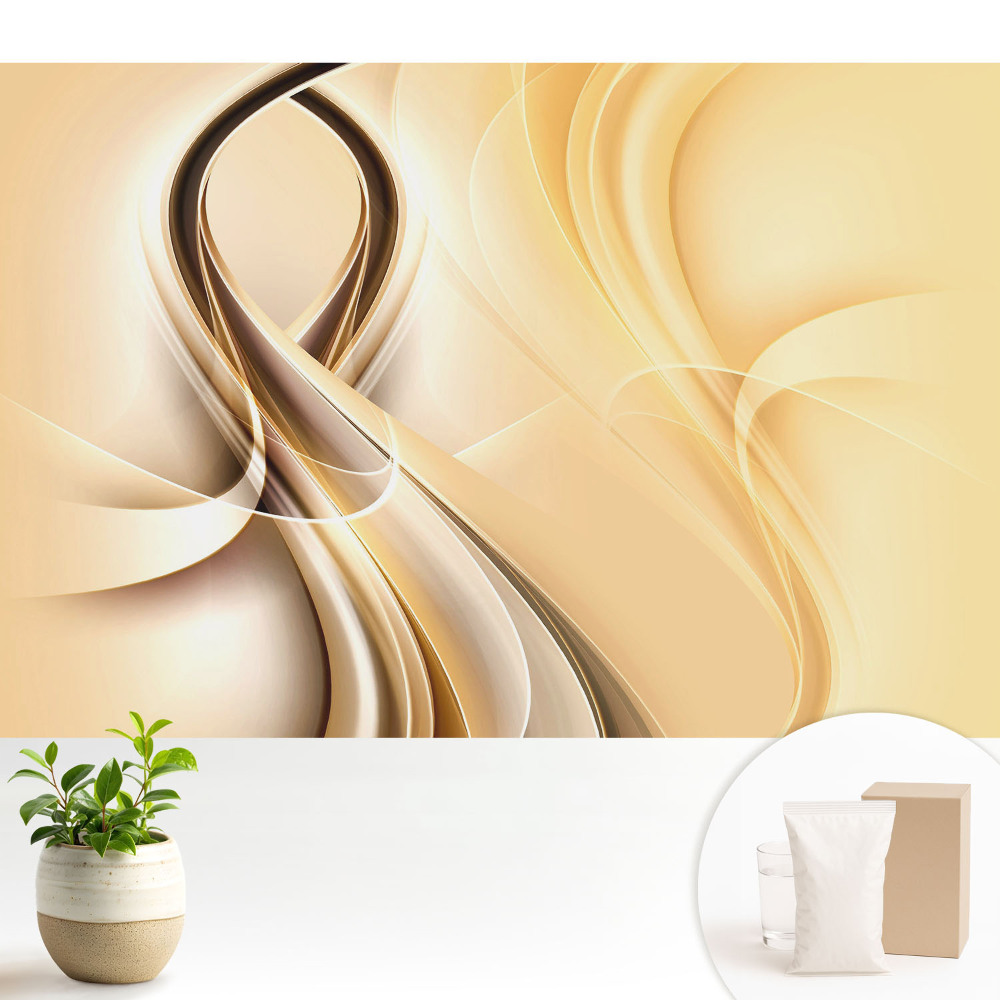 Tapeta Elegantní abstrakce v teplých odstínech