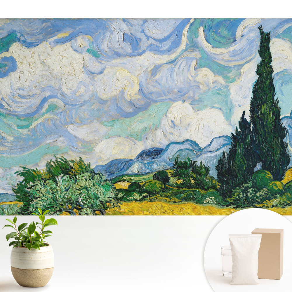 Tapeta do obývacího pokoje s krajinou ve stylu postimpresionismu