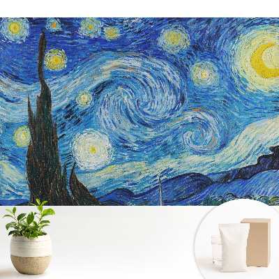 Samolepící tapeta Vířící hvězdy a cypřiš