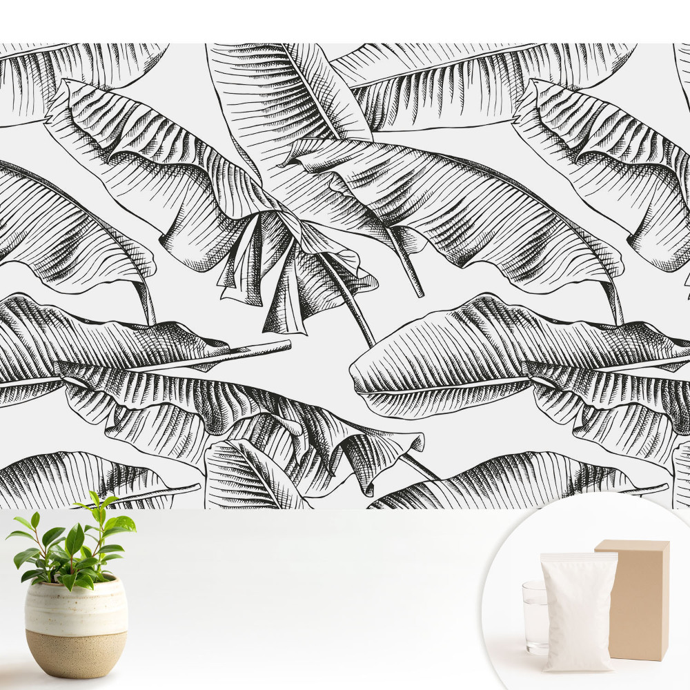 Tapeta na zeď s motivem klasických banánových listů