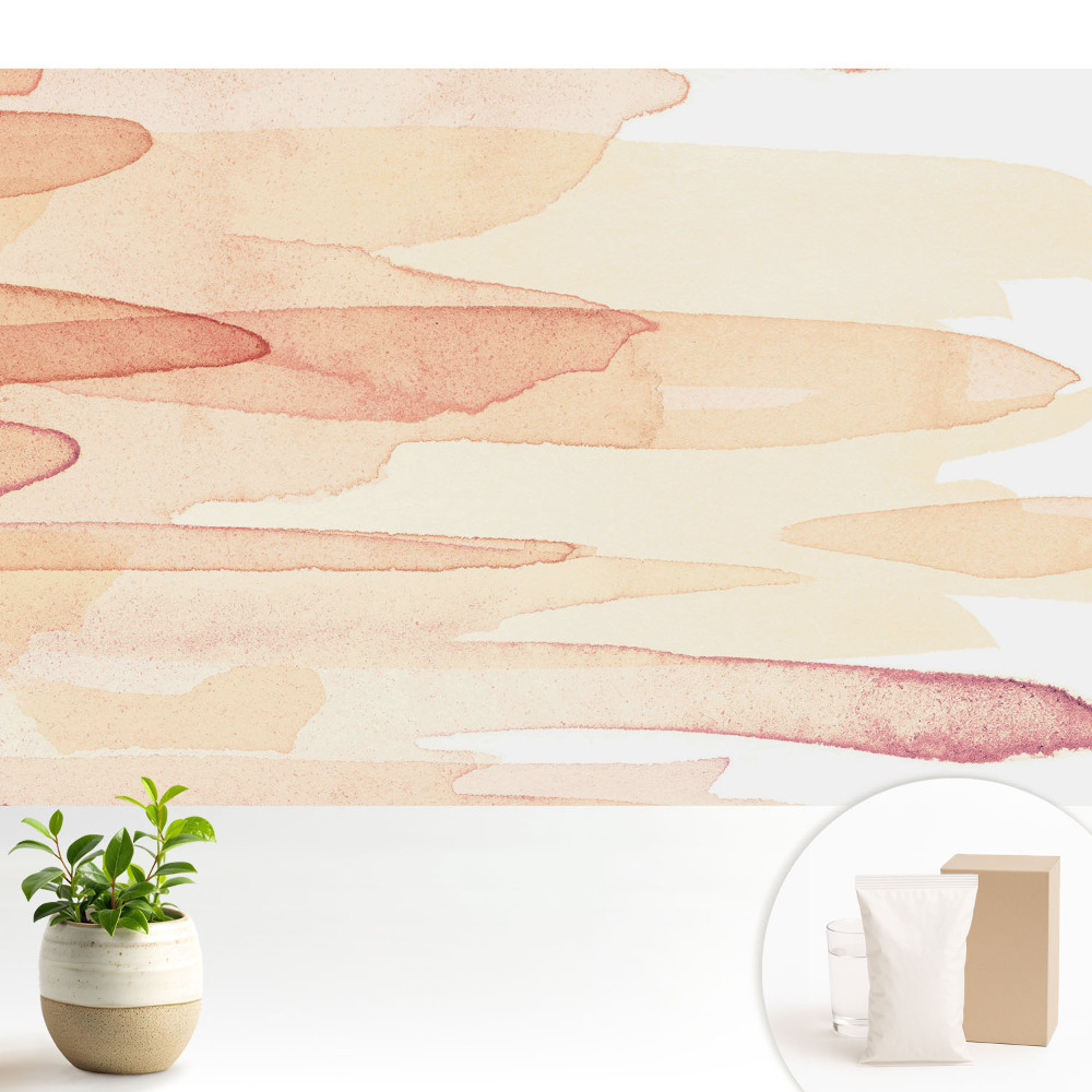 Tapeta do obývacího pokoje s pastelovým abstraktním motivem vyzařujícím klid